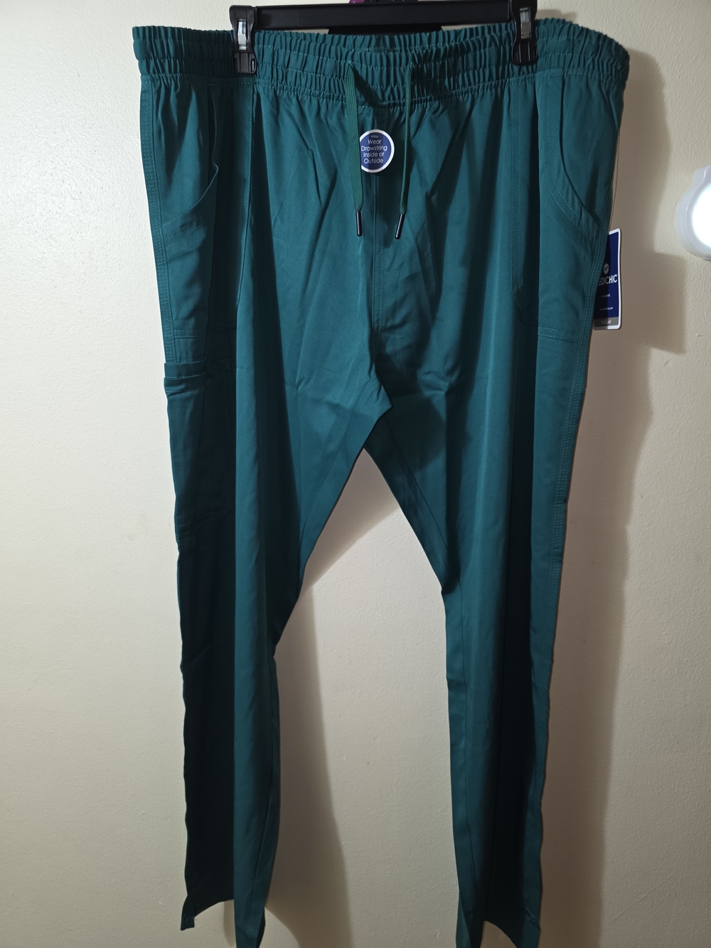 Medichic Women's Size 3x Hunter Green Scrub Pants NWT